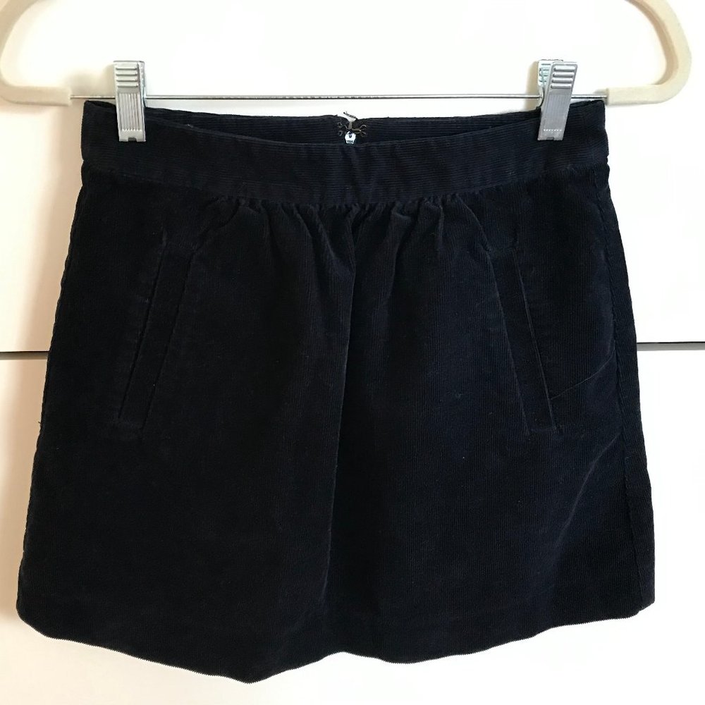 J. Crew Corduroy Navy Mini Skirt - Size 0 XS